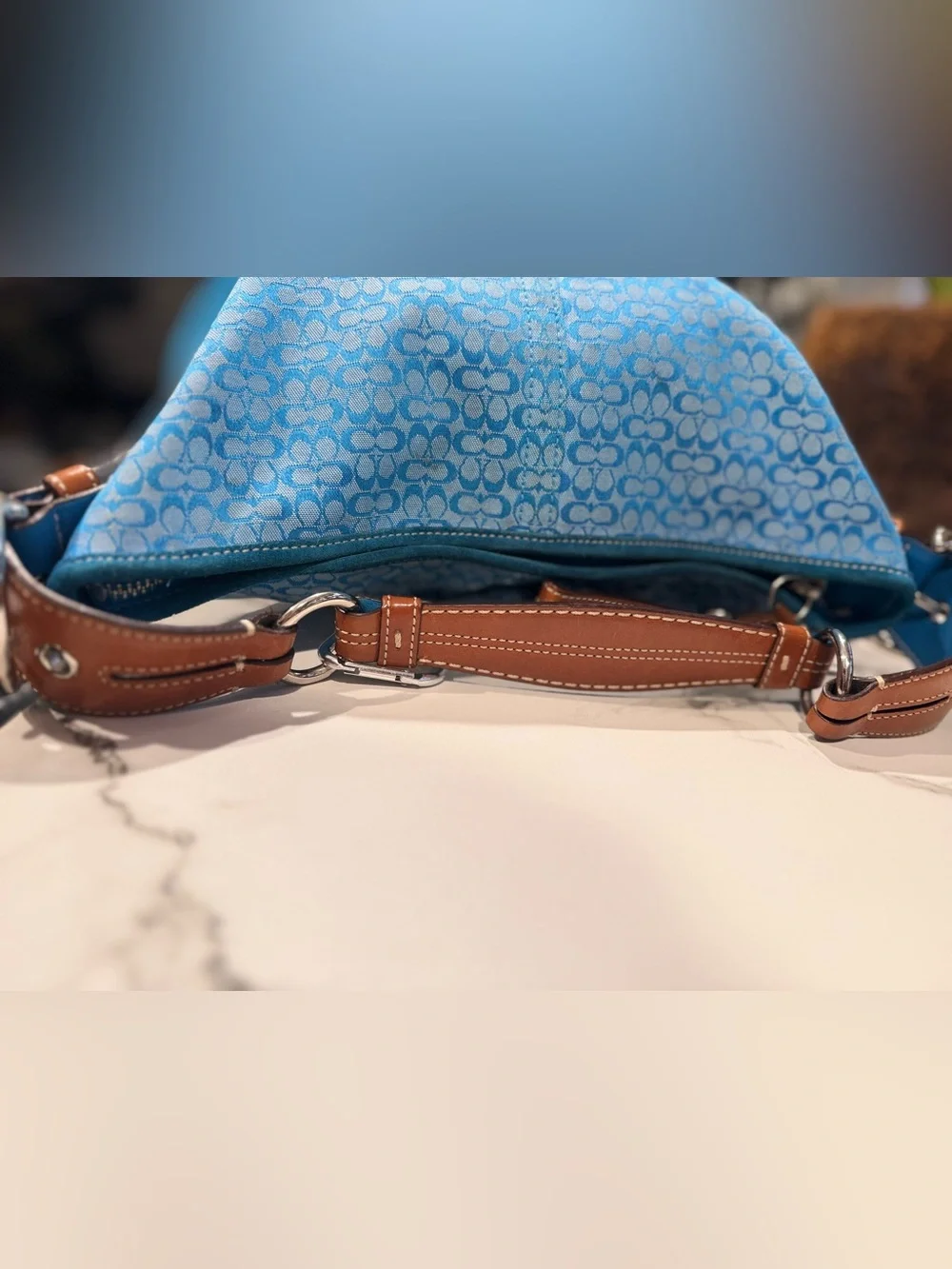 Coach Blue 💙Signature Hobo #1460